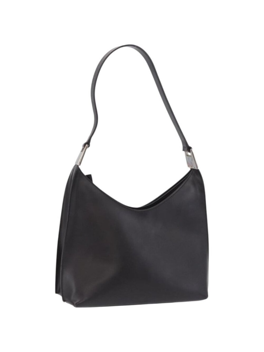 GUCCI Shoulder Bag Leather Black Silver 001 3015